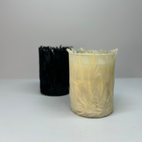 Large White Feather Candle3